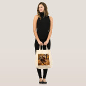 Yorkshire Terrier Elegant Grocery Tote Bag トートバッグ (正面(モデル))