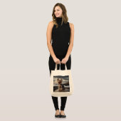 Yorkshire Terrier Elegant Grocery Tote Bag トートバッグ (正面(モデル))