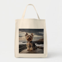 Yorkshire Terrier Elegant Grocery Tote Bag