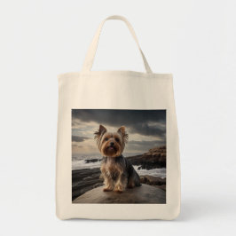 Yorkshire Terrier Elegant Grocery Tote Bag トートバッグ