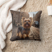 Yorkshire Terrier Elegant Throw Pillow クッション (ブランケット)