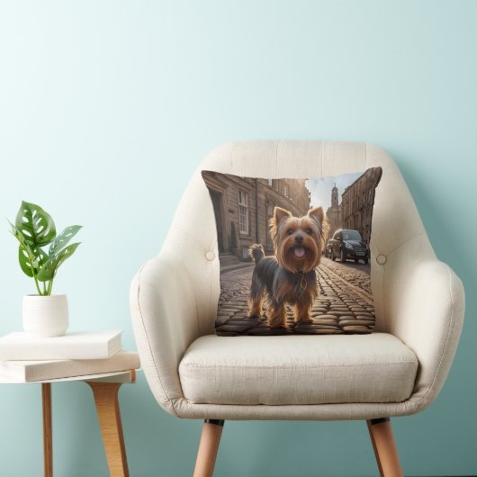 Yorkshire Terrier Elegant Throw Pillow クッション (椅子)