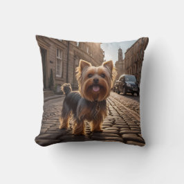 Yorkshire Terrier Elegant Throw Pillow クッション