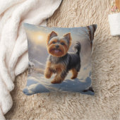Yorkshire Terrier Elegant Throw Pillow クッション (ブランケット)