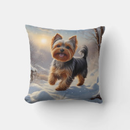 Yorkshire Terrier Elegant Throw Pillow クッション