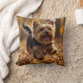 Yorkshire Terrier Elegant Throw Pillow クッション (ブランケット)