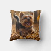 Yorkshire Terrier Elegant Throw Pillow クッション (裏面)