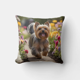 Yorkshire Terrier Elegant Throw Pillow クッション