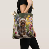 Yorkshire Terrier Elegant Tote Bag トートバッグ (クローズアップ)