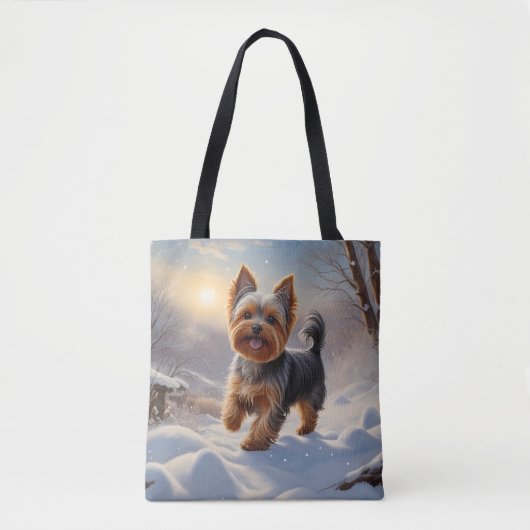 Yorkshire Terrier Elegant Tote Bag トートバッグ (正面)