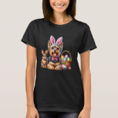 Yorkshire Terrier Happy Easter Tシャツ (正面)