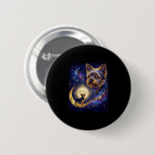 Yorkshire terrier howling to the moon meme 90s 缶バッジ (正面&裏面)