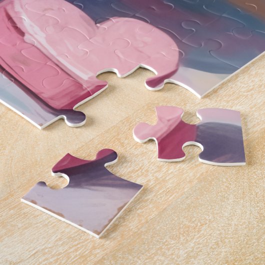 Yorkshire Terrier in a Teacup Valentine's ジグソーパズル (側面)