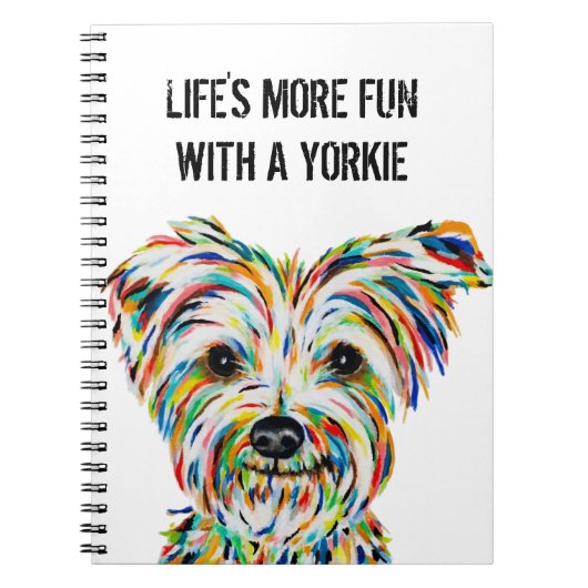 Yorkshire Terrier Notebook 6.5インチx 8.75インチ ノートブック (正面)