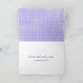 Yorkshire Terrier on Ginghamありがとう サンキューカード (内部)