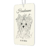 Yorkshire Terrier one line art customizable dog カーエアーフレッシュナー (左)