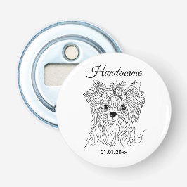 Yorkshire Terrier one line art customizable dog 栓抜き