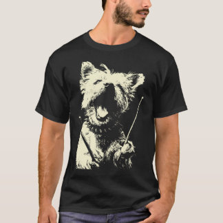 Yorkshire Terrier Playing Drums Musician Dog Tシャツ