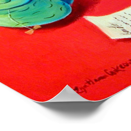 Yorkshire Terrier Print Poster ポスター (角)