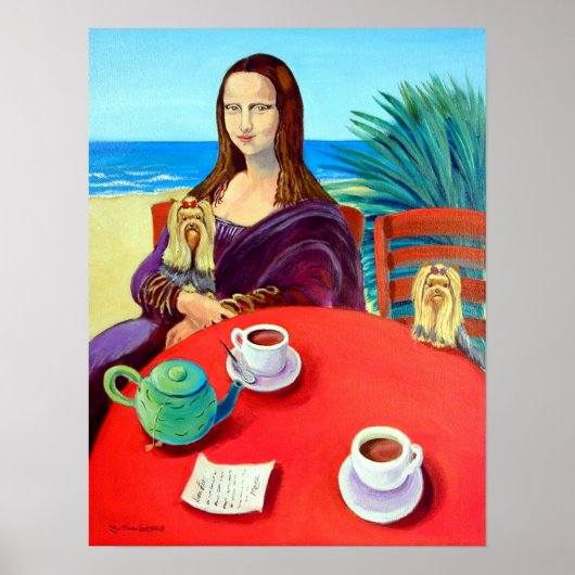 Yorkshire Terrier Print Poster ポスター (正面)