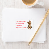 Yorkshire Terrier Puppy Name Address Mailing Label ラベル (インサイチュ)