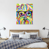 Yorkshire Terrier Stretted Canvas Print キャンバスプリント (インサイチュ (寝室))