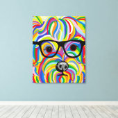 Yorkshire Terrier Stretted Canvas Print キャンバスプリント (インサイチュ (ウッドフロア))