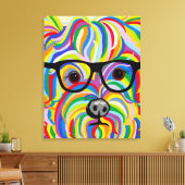 Yorkshire Terrier Stretted Canvas Print キャンバスプリント (インサイチュ (リビング))