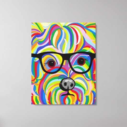 Yorkshire Terrier Stretted Canvas Print キャンバスプリント (正面)