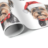 Yorkshire Terrier with Santa Hat ラッピングペーパー (ロールコーナー)
