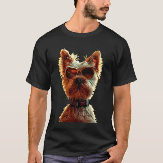 Yorkshire Terrier with Sunglasses Dog Lover Cute Y Tシャツ