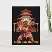 Yorkshire Terrier Yorkie Karate Martial Arts Funny カード (正面)