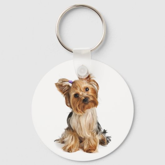 Yorkshire Terrier - Yorkie Puppy Dog Keychain キーホルダー (正面)
