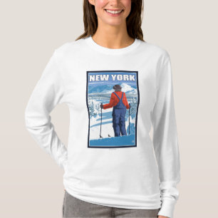 YorkSkierの新しい敬服の念に満ちた眺め Tシャツ