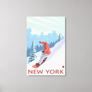 YorkSnowboarder新しい場面 キャンバスプリント