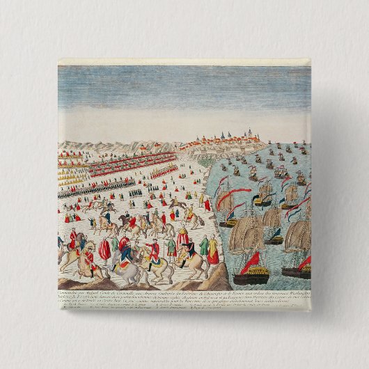 Yorktownの戦い、1781年10月19日 缶バッジ (正面)