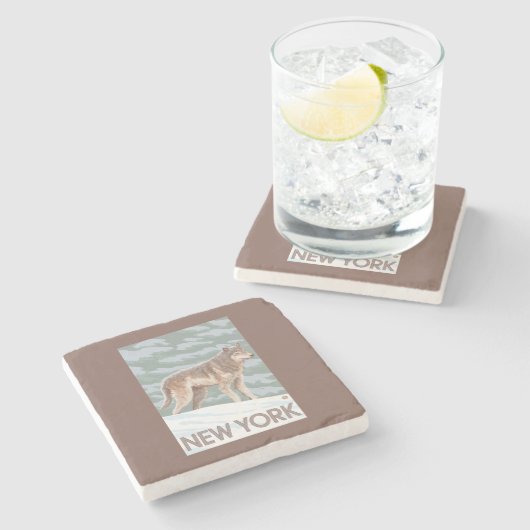 YorkWolf新しい場面 ストーンコースター (横)