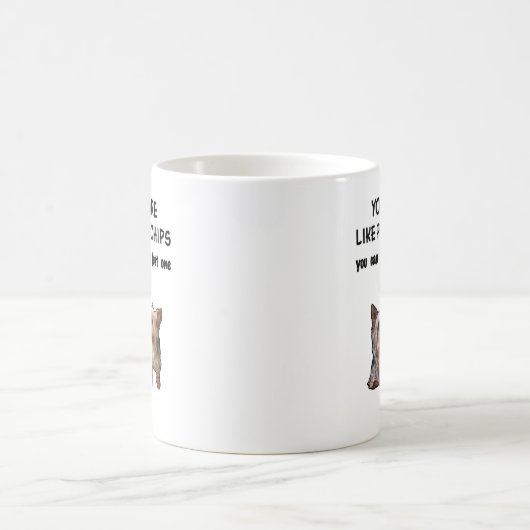 Yorky Mug 2のヨークシャーテリアはポテトチップのようなものである(2yv1) コーヒーマグカップ (中央)
