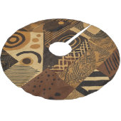 Yoruba African designs in earth tones ブラッシュドポリエステルツリースカート (アングル)