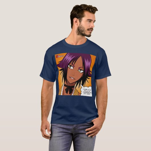 Yoruichi Pop Art funny Tシャツ (正面フル)