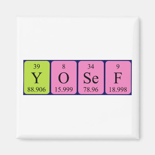 Yosef周期表名磁石 マグネット (正面)