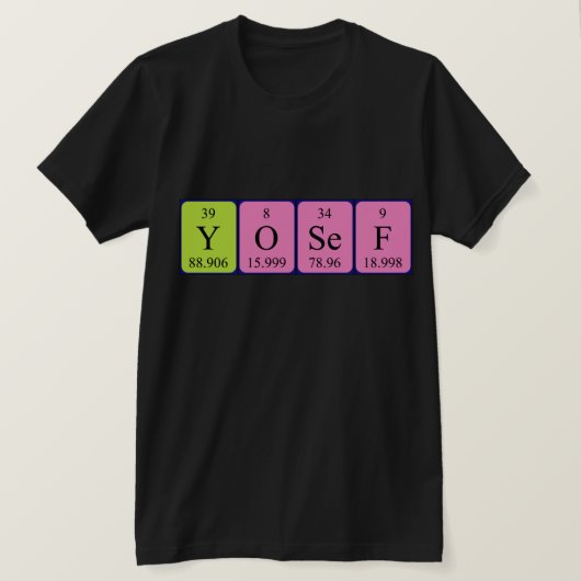 Yosef期別表名のシャツ Tシャツ (デザイン正面)