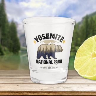 Yosemite Bear Forest Vintage ショットグラス