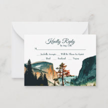 Yosemite California自然- RSVP 結婚's Insert