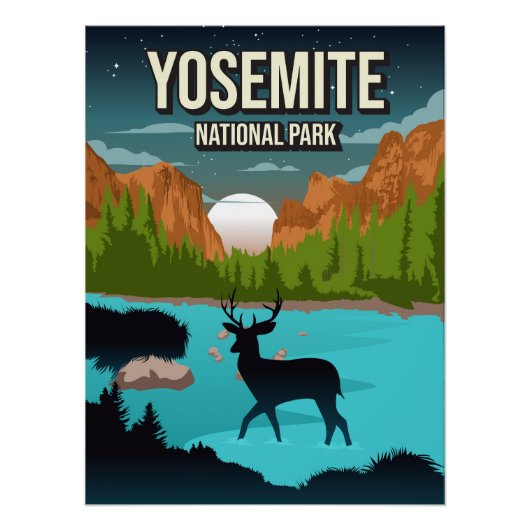 Yosemite California National Park Nature Poster ポスター (正面)