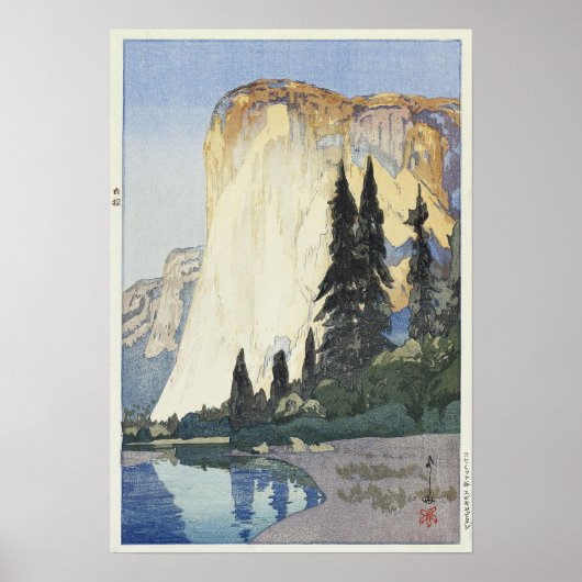 Yosemite, El Capitan, Hiroshi Yoshida ポスター (正面)