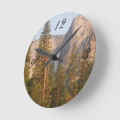 Yosemite Fallsの写真の柱時計 ラウンド壁時計 (傾斜)