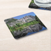 Yosemite Fallsの反射 スクエアペーパーコースター (アングル)