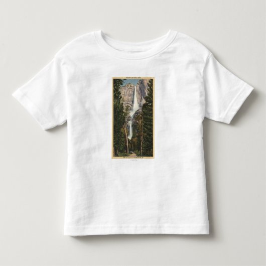 Yosemite Falls及び谷の眺め トドラーTシャツ (正面)