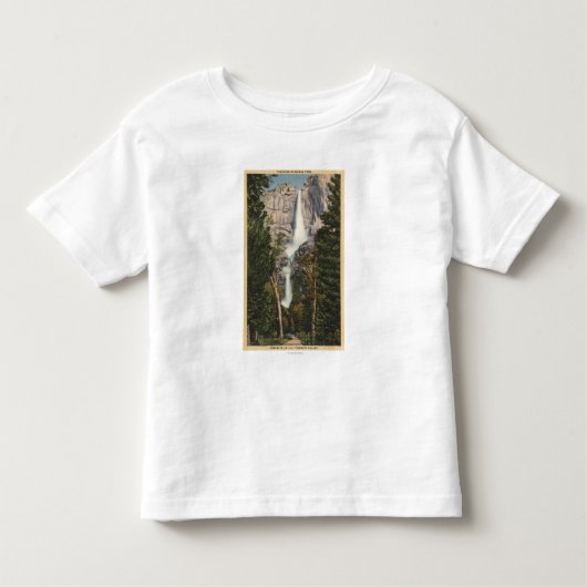 Yosemite Falls及び谷の眺め トドラーTシャツ (正面)